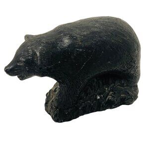 A Wolf Original Hand Made In Canada Bear Sculpture 4 1/2" x 3 1/2"